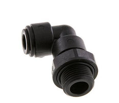 8mm x G3/8'' 90deg Elbow Push-in Fitting with Male Threads POM NBR Rotatable [2 Pieces]