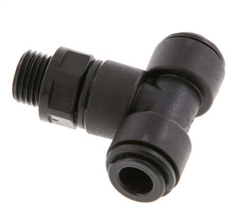 8mm x G1/4'' Inline Tee Push-in Fitting with Male Threads POM NBR FDA Rotatable