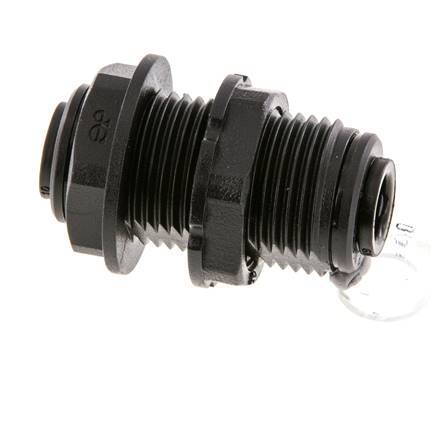 6mm Push-in Fitting POM NBR Bulkhead [2 Pieces]