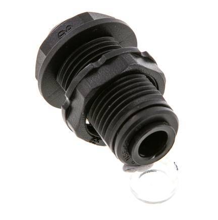 6mm Push-in Fitting POM NBR Bulkhead [2 Pieces]