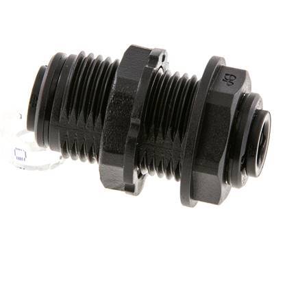 6mm Push-in Fitting POM NBR Bulkhead [2 Pieces]