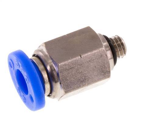 3/16'' x UNF 10-32 Push-in Fitting Brass/PBT NBR [5 Pieces]