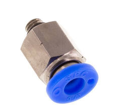 3/16'' x UNF 10-32 Push-in Fitting Brass/PBT NBR [5 Pieces]