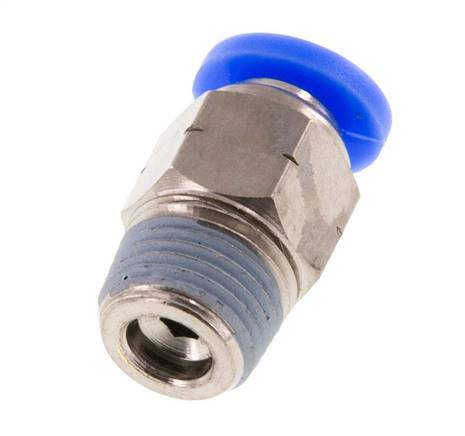 5/32'' x 1/8'' NPT Push-in Fitting with Male Threads Brass/PBT NBR [5 Pieces]