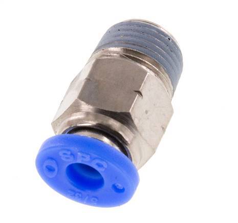 5/32'' x 1/8'' NPT Push-in Fitting with Male Threads Brass/PBT NBR [5 Pieces]