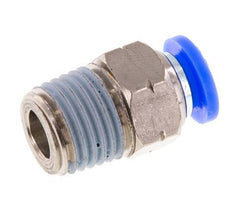 1/4'' x 1/4'' NPT Push-in Fitting with Male Threads Brass/PBT NBR [5 Pieces]