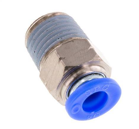 1/4'' x 1/4'' NPT Push-in Fitting with Male Threads Brass/PBT NBR [5 Pieces]