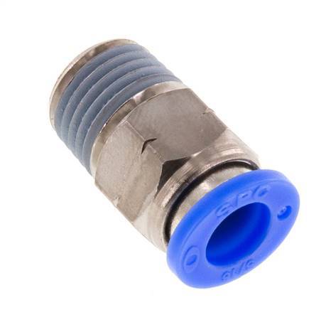 5/16'' x 1/4'' NPT Push-in Fitting with Male Threads Brass/PBT NBR [5 Pieces]