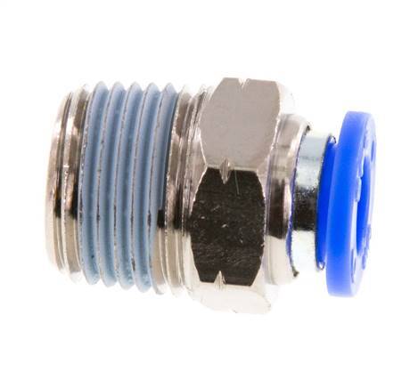 5/16'' x 3/8'' NPT Push-in Fitting with Male Threads Brass/PBT NBR [5 Pieces]