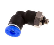 5/32'' x UNF 10-32 90deg Elbow Push-in Fitting Brass/PBT NBR Rotatable [2 Pieces]