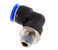 1/2'' x 1/4'' NPT 90deg Elbow Push-in Fitting with Male Threads Brass/PBT NBR Rotatable [2 Pieces]