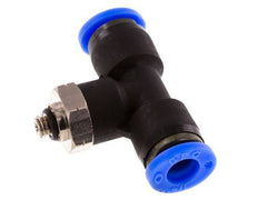 1/4'' x UNF 10-32 Inline Tee Push-in Fitting Brass/PBT NBR Rotatable [2 Pieces]