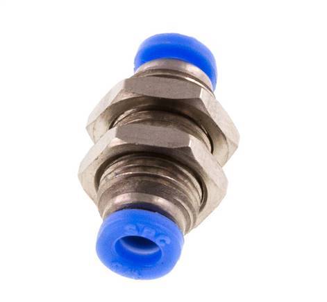 1/8'' Push-in Fitting Brass/PBT NBR Bulkhead [2 Pieces]
