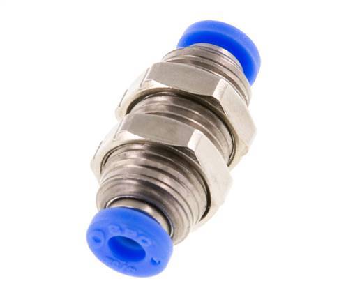 5/32'' Push-in Fitting Brass/PBT NBR Bulkhead [2 Pieces]