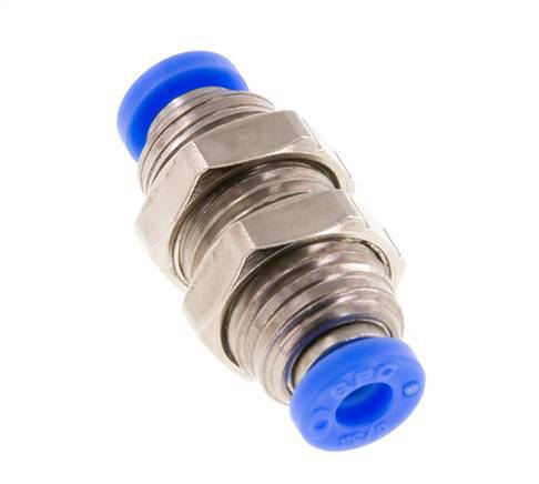 5/32'' Push-in Fitting Brass/PBT NBR Bulkhead [2 Pieces]