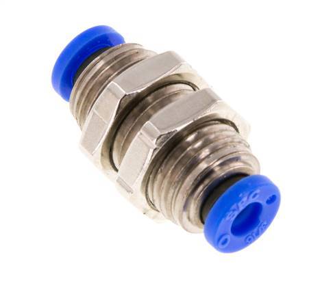 3/16'' Push-in Fitting Brass/PBT NBR Bulkhead [2 Pieces]