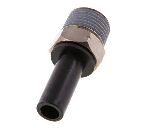 1/2'' x 1/2'' NPT Plug-in Fitting with Male Threads Brass/PBT NBR
