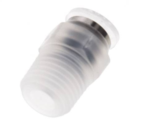 6mm x R1/4'' Push-in Fitting with Male Threads PA EPDM/PTFE