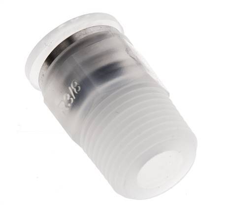 10mm x R3/8'' Push-in Fitting with Male Threads PA EPDM/PTFE