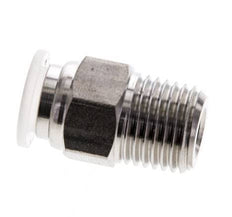 8mm x R1/4'' Push-in Fitting with Male Threads Stainless Steel/PA EPDM/PTFE