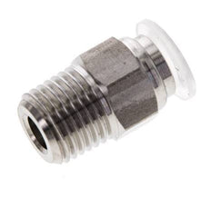 8mm x R1/4'' Push-in Fitting with Male Threads Stainless Steel/PA EPDM/PTFE