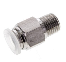 10mm x R1/4'' Push-in Fitting with Male Threads Stainless Steel/PA EPDM/PTFE