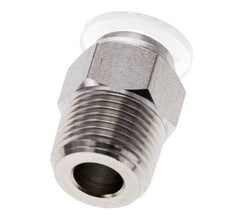 10mm x R3/8'' Push-in Fitting with Male Threads Stainless Steel/PA EPDM/PTFE