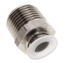 10mm x R1/2'' Push-in Fitting with Male Threads Stainless Steel/PA EPDM/PTFE