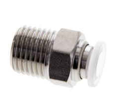 12mm x R1/2'' Push-in Fitting with Male Threads Stainless Steel/PA EPDM/PTFE