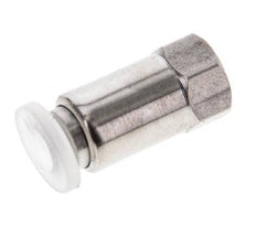 4mm x M 5 Push-in Fitting with Female Threads Stainless Steel/PA EPDM/PTFE