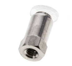 4mm x M 5 Push-in Fitting with Female Threads Stainless Steel/PA EPDM/PTFE