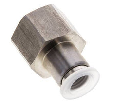 10mm x G1/2'' Push-in Fitting with Female Threads Stainless Steel/PA EPDM/PTFE