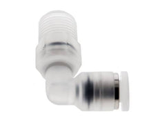 4mm x R1/8'' 90deg Elbow Push-in Fitting with Male Threads PA EPDM/PTFE Rotatable