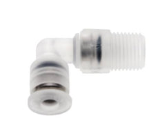 4mm x R1/8'' 90deg Elbow Push-in Fitting with Male Threads PA EPDM/PTFE Rotatable