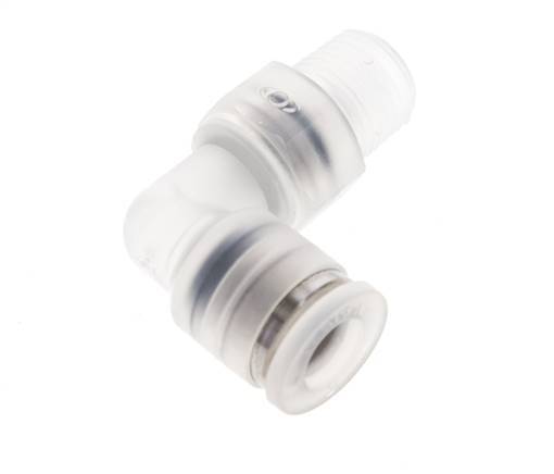 6mm x R1/8'' 90deg Elbow Push-in Fitting with Male Threads PA EPDM/PTFE Rotatable