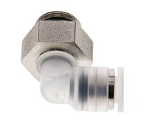 6mm x G1/4'' 90deg Elbow Push-in Fitting with Male Threads PA/Stainless Steel EPDM Rotatable