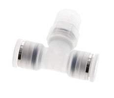 10mm x R3/8'' Inline Tee Push-in Fitting with Male Threads PA EPDM FDA Rotatable
