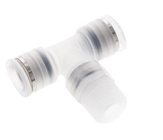 10mm x R3/8'' Inline Tee Push-in Fitting with Male Threads PA EPDM FDA Rotatable