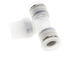 12mm x R1/2'' Inline Tee Push-in Fitting with Male Threads PA EPDM FDA Rotatable
