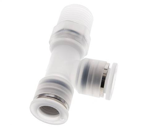 10mm x R3/8'' Right Angle Tee Push-in Fitting with Male Threads PA EPDM FDA Rotatable