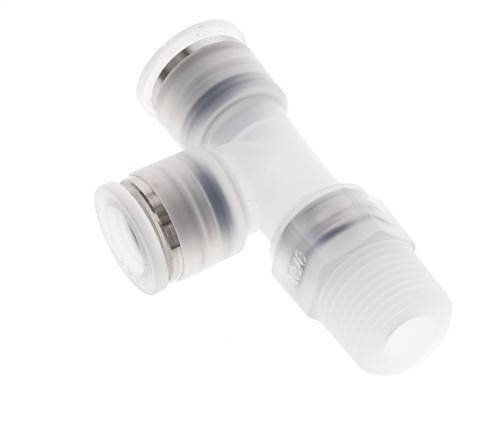 10mm x R3/8'' Right Angle Tee Push-in Fitting with Male Threads PA EPDM FDA Rotatable