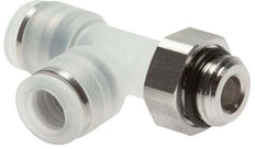 6mm x M 5 Right Angle Tee Push-in Fitting with Male Threads PA/Stainless Steel EPDM FDA Rotatable