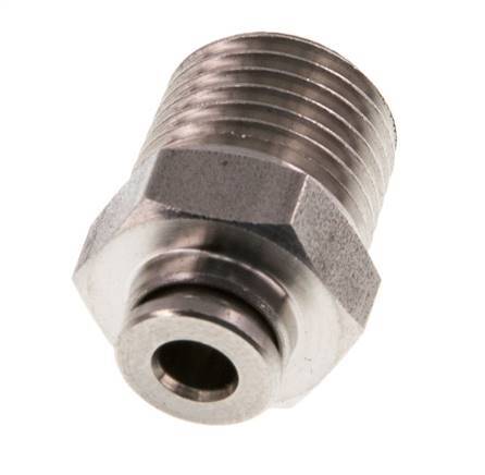 4mm x R1/4'' Push-in Fitting with Male Threads Stainless Steel FKM