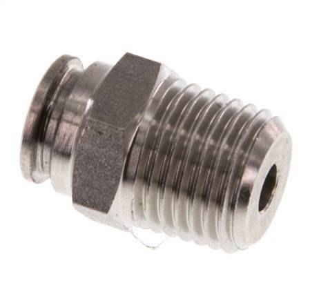 6mm x R1/4'' Push-in Fitting with Male Threads Stainless Steel FKM