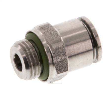 6mm x G1/8'' Push-in Fitting with Male Threads Stainless Steel FKM