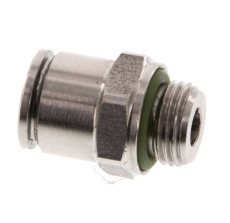 6mm x G1/8'' Push-in Fitting with Male Threads Stainless Steel FKM