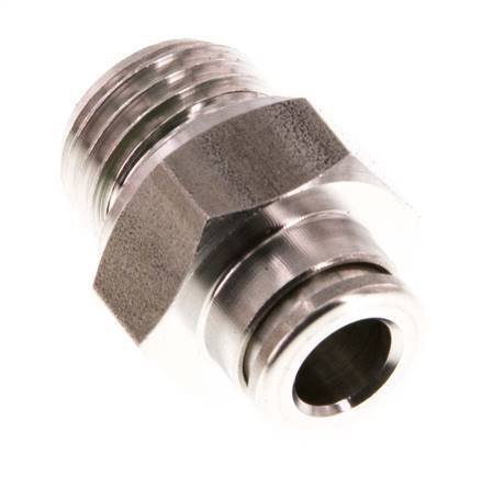 6mm x G1/4'' Push-in Fitting with Male Threads Stainless Steel FKM