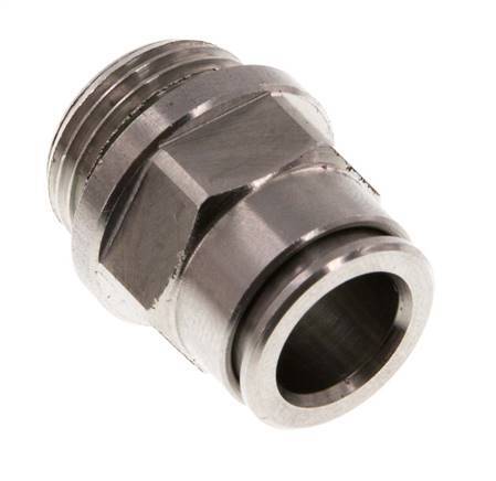 10mm x G3/8'' Push-in Fitting with Male Threads Stainless Steel FKM