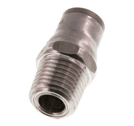 8mm x 1/4'' NPT Push-in Fitting with Male Threads Stainless Steel FKM