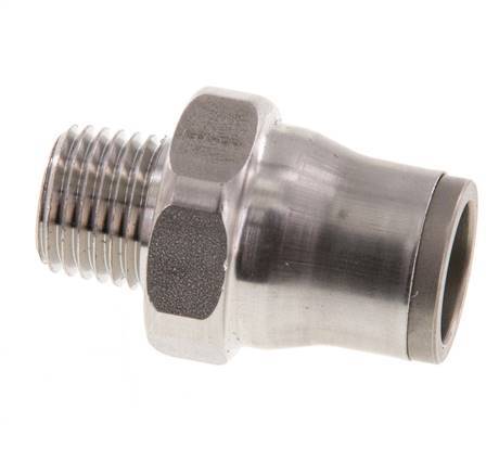 12mm x 1/4'' NPT Push-in Fitting with Male Threads Stainless Steel FKM